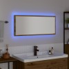 Tükör led -es lámpákkal artisan tölgy 90 x 8,5 x 37 cm faanyag