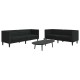 Kanapé szett 2 pcs fekete 194 x 74.5 x 70.5 cm műbőr Kanapé szett 2 pcs fekete 194 x 74.5 x 70.5 cm műbőr