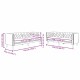 Kanapé szett 2 pcs fekete 194 x 74.5 x 70.5 cm műbőr Kanapé szett 2 pcs fekete 194 x 74.5 x 70.5 cm műbőr