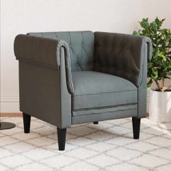 Chesterfield kanapé szék sötétszürke 78.5 x 74.5 x 74.5 cm