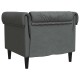 Chesterfield kanapé szék sötétszürke 78.5 x 74.5 x 74.5 cm