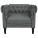 Chesterfield kanapé szék sötétszürke 78.5 x 74.5 x 74.5 cm