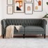 Chesterfield kanapé sötétszürke 182.5 x 74.5 x 74.5 cm szövet