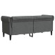 Chesterfield kanapé sötétszürke 182.5 x 74.5 x 74.5 cm szövet