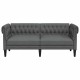 Chesterfield kanapé sötétszürke 182.5 x 74.5 x 74.5 cm szövet