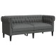 Chesterfield kanapé sötétszürke 182.5 x 74.5 x 74.5 cm szövet