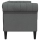 Chesterfield kanapé sötétszürke 182.5 x 74.5 x 74.5 cm szövet