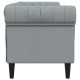 Chesterfield kanapé világosszürke 201.5 x 74.5 x 74.5 cm szövet Chesterfield kanapé világosszürke 201.5 x 74.5 x 74.5 cm szövet