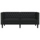 Chesterfield kanapé argyle fekete 174 x 74.5 x 70.5 cm műbőr