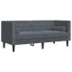 Chesterfield kanapé sötétszürke 174 x 74.5 x 70.5 cm bársony