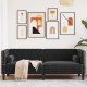 Chesterfield kanapé argyle fekete 194 x 74.5 x 70.5 cm bársony