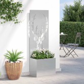 Kertvédő vászon állatnyomat ezüst 50 x 150 cm rozsdamentes acél