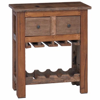 Cabinet barna 60 x 30 x 70 cm szilárd újrahasznosított fa