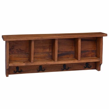 Fogas barna 70 x 11 x 27 cm tömör mahagóni fa