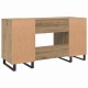 Asztal polcokkal kézműves tölgy 140 x 50 x 75 cm faanyag Asztal polcokkal kézműves tölgy 140 x 50 x 75 cm faanyag