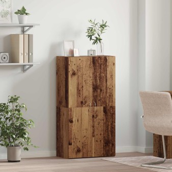 Irodai szekrény polcokkal fekete tölgy 60 x 32 x 115 cm faanyag