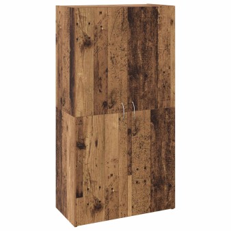 Irodai szekrény polcokkal fekete tölgy 60 x 32 x 115 cm faanyag