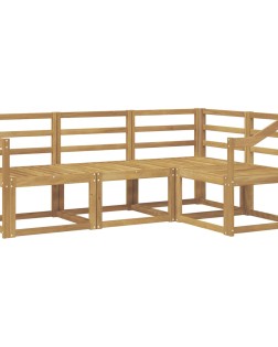 Kültéri kanapé szett 4 pcs fehér 185,5 x 126,5 x 73 cm