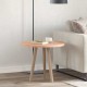 Asztallap egyéb világosbarna ø 60 x 2.5 cm masszív tölgyfa