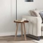 Asztallap sötét barna ø 40 x 2,5 cm tömör tölgyfa