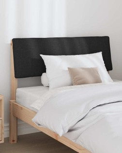 Kárpitozott fejtámla fekete 90 cm tömör fenyőfa