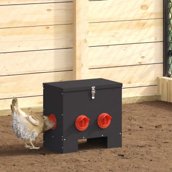 Csirke etető 2 pcs fekete 40,5 x 25 x 38 cm
