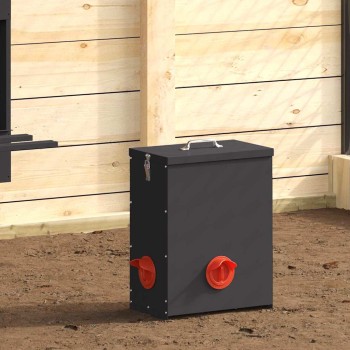 Csirke etető 2 pcs fekete 32,5 x 20,5 x 43 cm