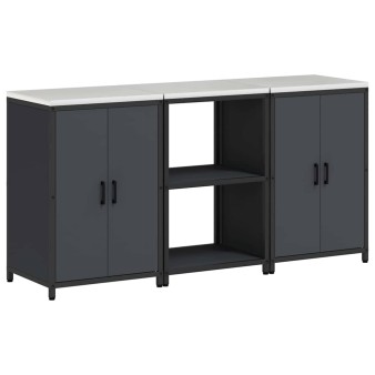 Konyhai tároló készlet hattem 3 pcs antracitszürke
