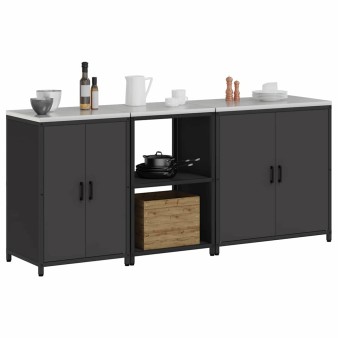 Konyhai tároló készlet hattem 3 pcs fekete