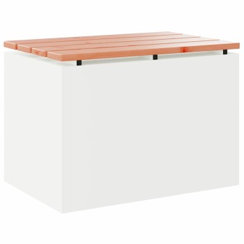 Kerti pad fehér 60 x 40 x 43 cm acél