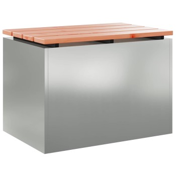 Kerti pad ezüst 60 x 40 x 43 cm horganyzott acél
