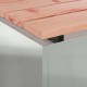 Kerti pad ezüst 100 x 40 x 43 cm horganyzott acél Kerti pad ezüst 100 x 40 x 43 cm horganyzott acél