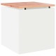 Kerti pad fehér 40 x 40 x 43 cm acél Kerti pad fehér 40 x 40 x 43 cm acél