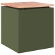 Kerti pad oliva zöld 40 x 40 x 43 cm acél Kerti pad oliva zöld 40 x 40 x 43 cm acél