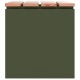 Kerti pad oliva zöld 40 x 40 x 43 cm acél Kerti pad oliva zöld 40 x 40 x 43 cm acél