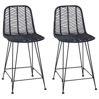 Bárszék 2 pcs 44,5 x 54,5 x 97,5 cm rattan és vas