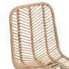 Étkezőszék 2 pcs rattan és vas természetes 44,5 x 54,5 x 85 cm