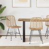 Étkezőszék 2 pcs rattan és vas természetes 44,5 x 54,5 x 85 cm