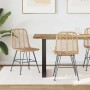Étkezőszék 2 pcs rattan és vas természetes 44,5 x 54,5 x 85 cm