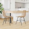 Étkezőszék 2 pcs rattan és vas természetes 44,5 x 54,5 x 85 cm