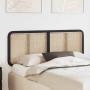 Fejtámla fejtámlával fekete 140 x 55 x 3 cm rattan