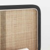 Fejtámla fejtámlával fekete 140 x 55 x 3 cm rattan