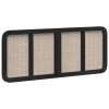 Fejtámla fejtámlával fekete 140 x 55 x 3 cm rattan