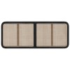 Fejtámla fejtámlával fekete 140 x 55 x 3 cm rattan