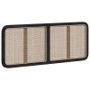 Fejtámla fejtámlával fekete 140 x 55 x 3 cm rattan