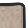 Fejtámla fejtámlával fekete 200 x 55 x 3 cm rattan