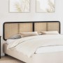 Fejtámla fejtámlával fekete 200 x 55 x 3 cm rattan