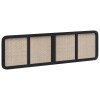 Fejtámla fejtámlával fekete 200 x 55 x 3 cm rattan