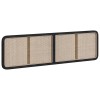 Fejtámla fejtámlával fekete 200 x 55 x 3 cm rattan
