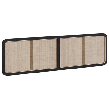 Fejtámla fejtámlával fekete 200 x 55 x 3 cm rattan